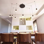 Line Form Pendant Light – Minimalist Geometric LED Chandelier