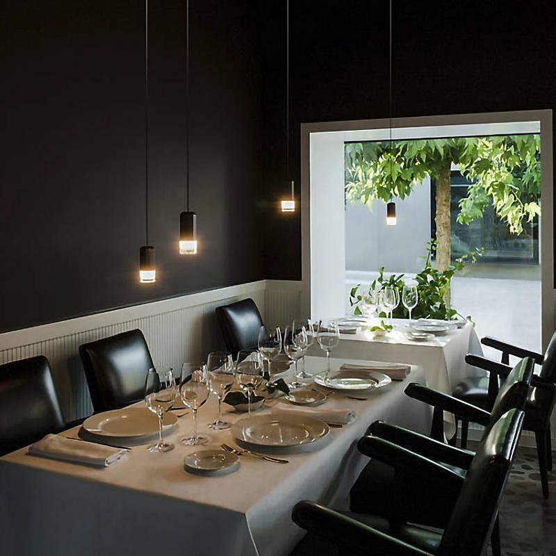 Line Form Pendant Light – Minimalist Geometric LED Chandelier