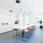 Line Form Pendant Light – Minimalist Geometric LED Chandelier