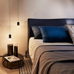 Line Form Pendant Light – Minimalist Geometric LED Chandelier