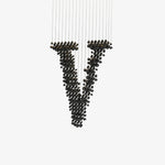 Charcoal Linear Chandelier V – Modern Stone & Metal LED Pendant