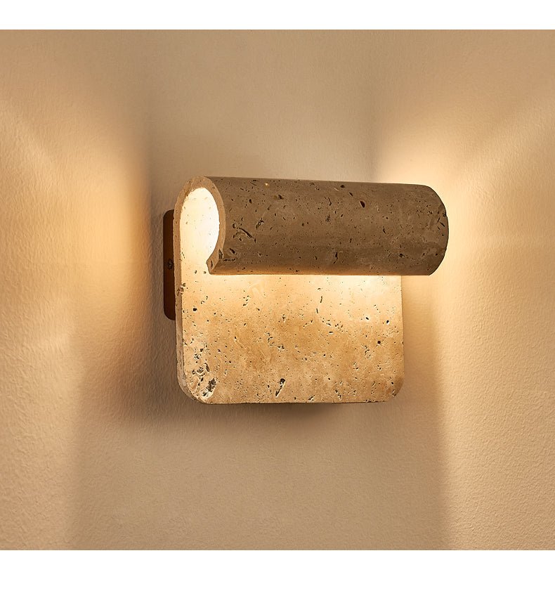 Vaelan Travertine Wall Sconce — Modern Architectural Lighting