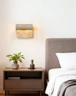 Vaelan Travertine Wall Sconce — Modern Architectural Lighting