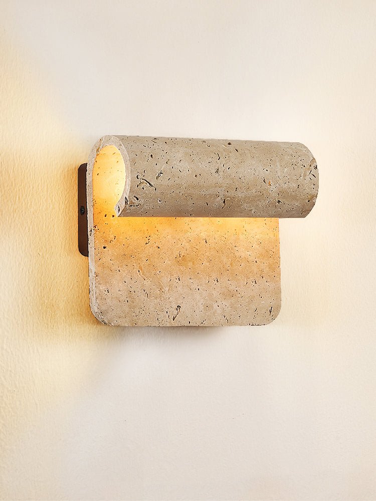 Vaelan Travertine Wall Sconce — Modern Architectural Lighting