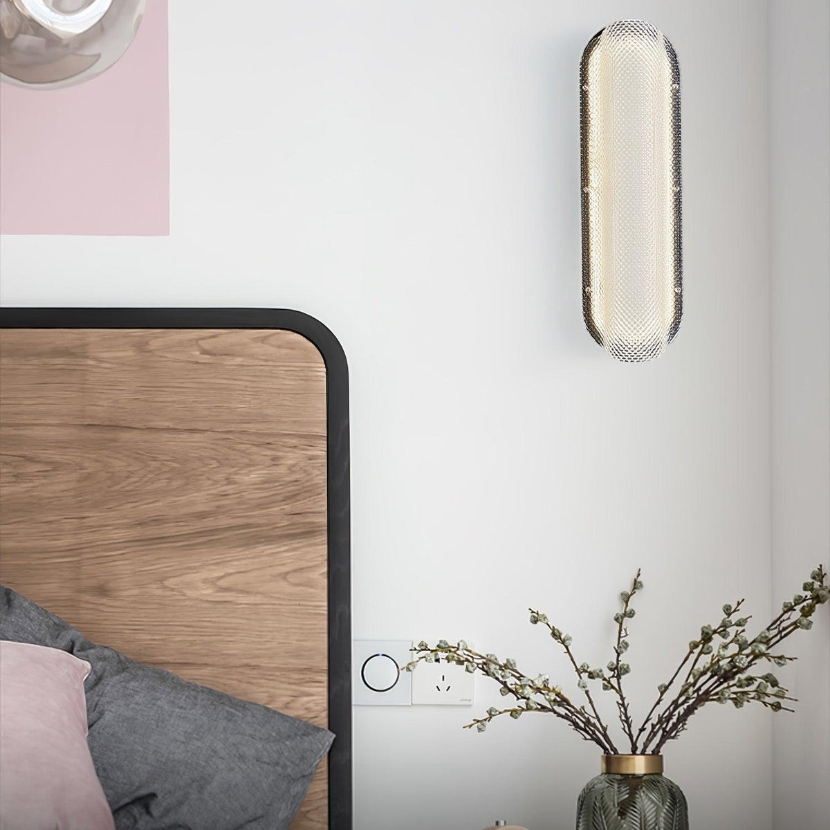 Vale Modern LED Wall Sconce in Black with Clear Prismatic Shade