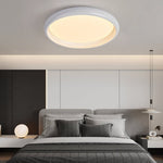 Valencia Walnut LED Flush Mount Ceiling Light, Modern Wood Grain Design