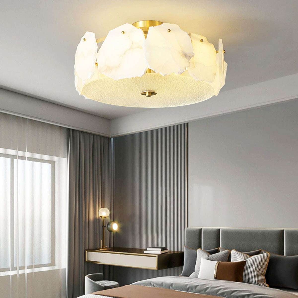 Valeria Alabaster Flush Mount Ceiling Lamp