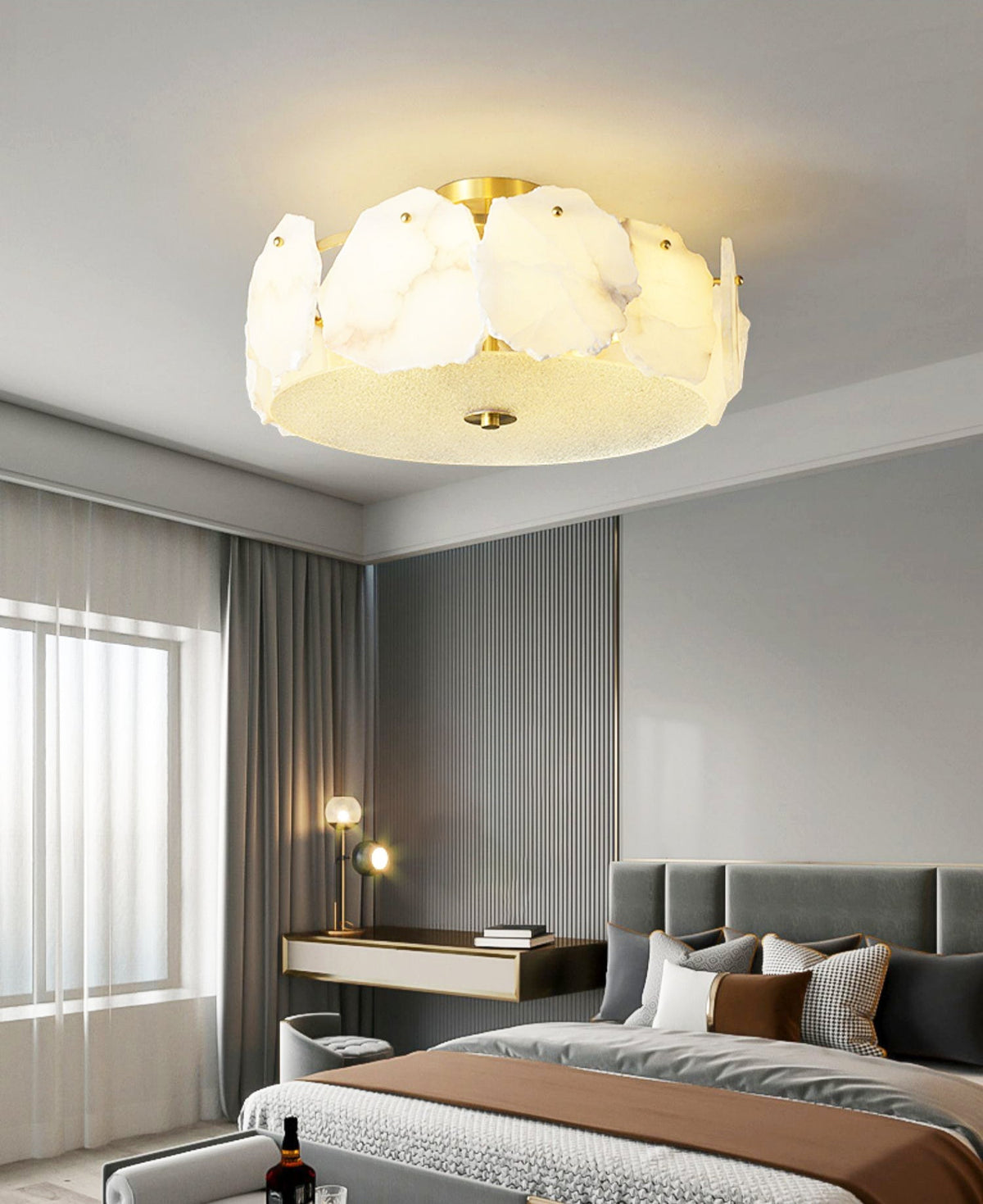 Valeria Alabaster Flush Mount Ceiling Lamp