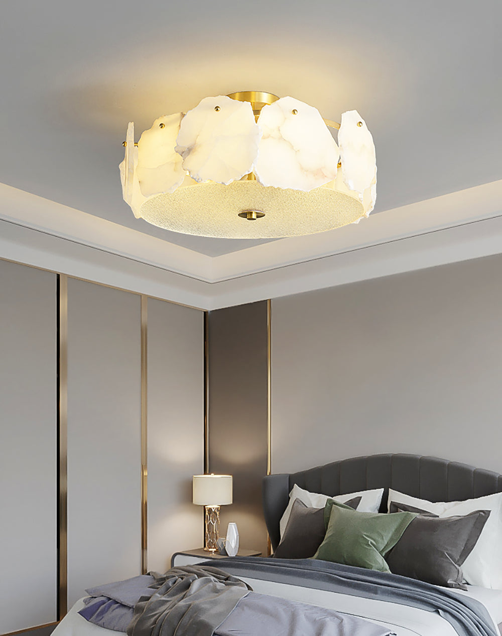 Valeria Alabaster Flush Mount Ceiling Lamp