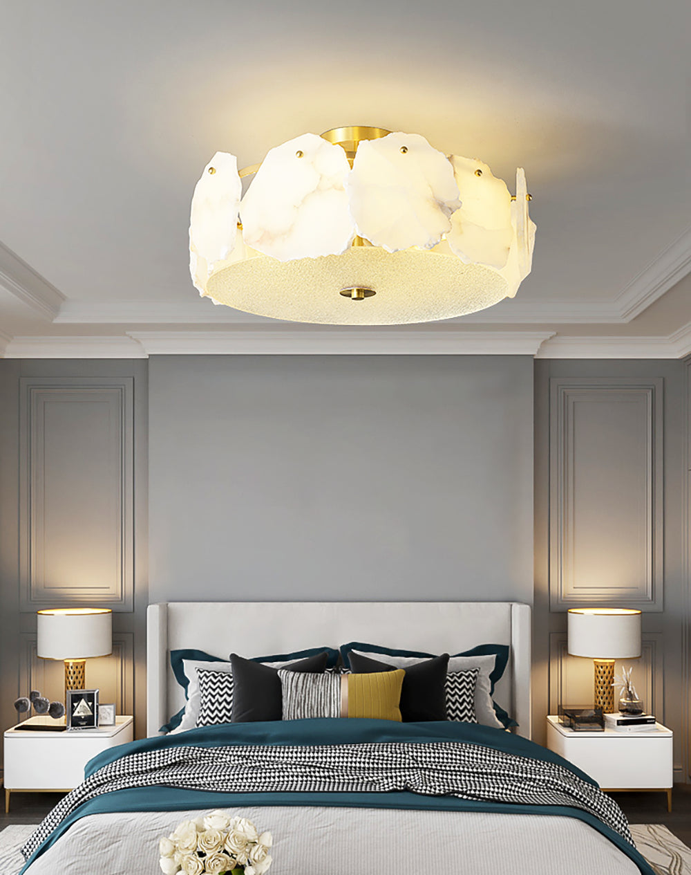 Valeria Alabaster Flush Mount Ceiling Lamp