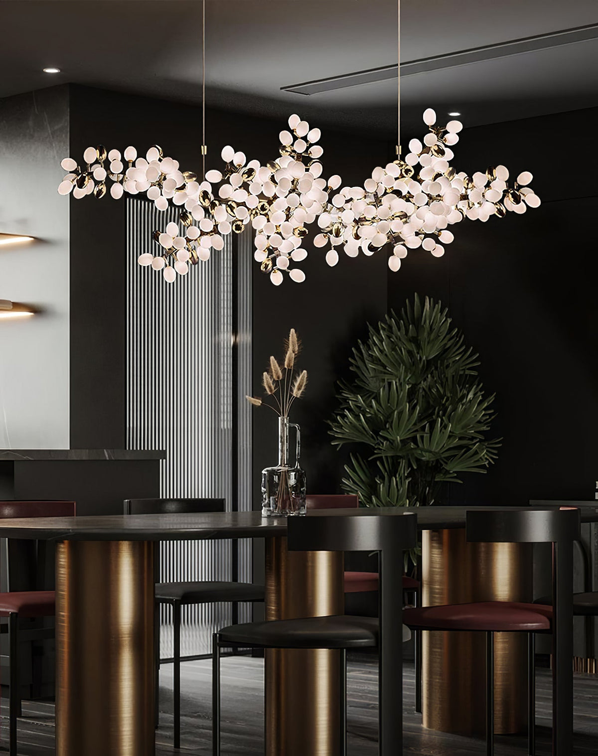 Selene Droplet Chandelier – Hand-Blown Murano Glass Pendant Light