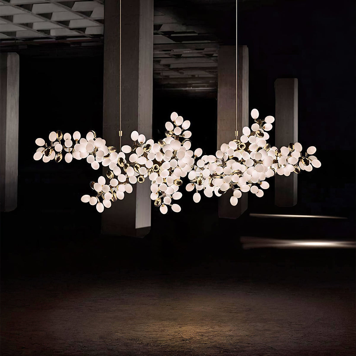 Selene Droplet Chandelier – Hand-Blown Murano Glass Pendant Light