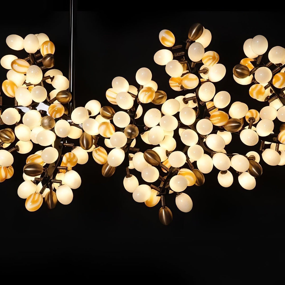 Selene Droplet Chandelier – Hand-Blown Murano Glass Pendant Light
