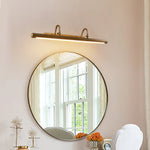 Valmorin Twin Arm LED Vanity Wall Light in Antique Brass
