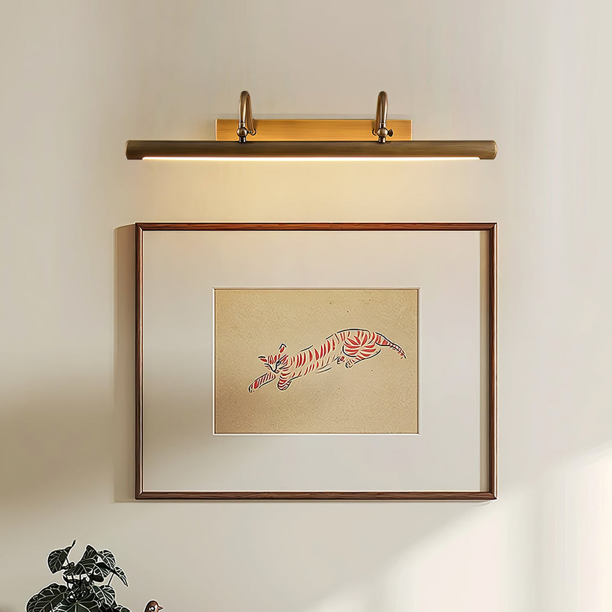 Valmorin Twin Arm LED Vanity Wall Light in Antique Brass