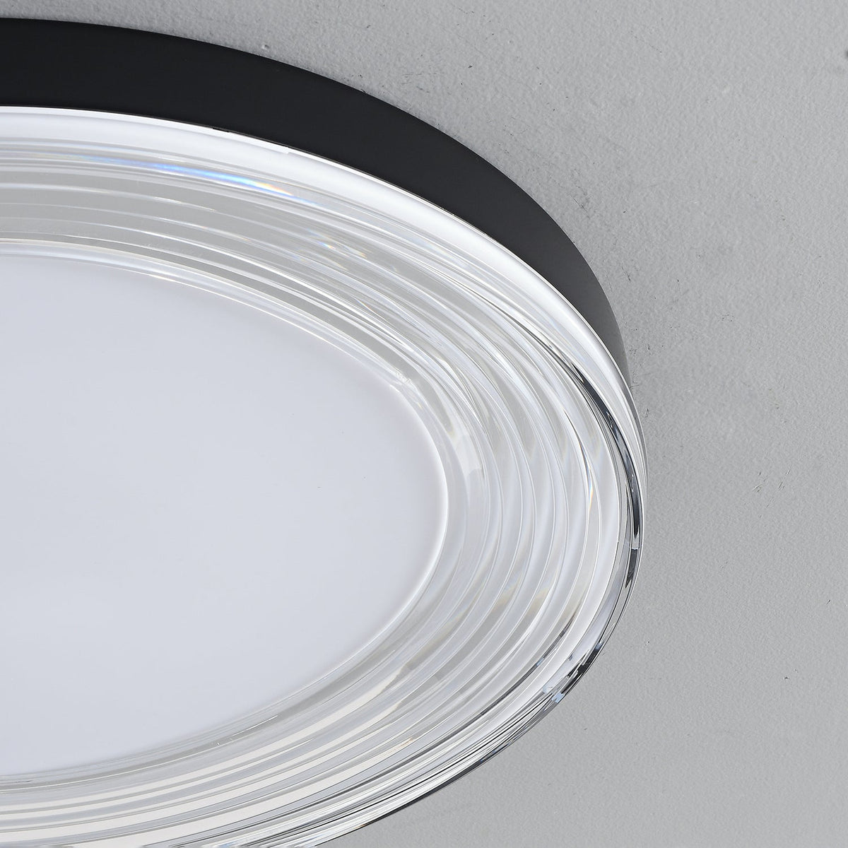 Vanguard LED Flush Mount Ceiling Light in Black and Acrylic