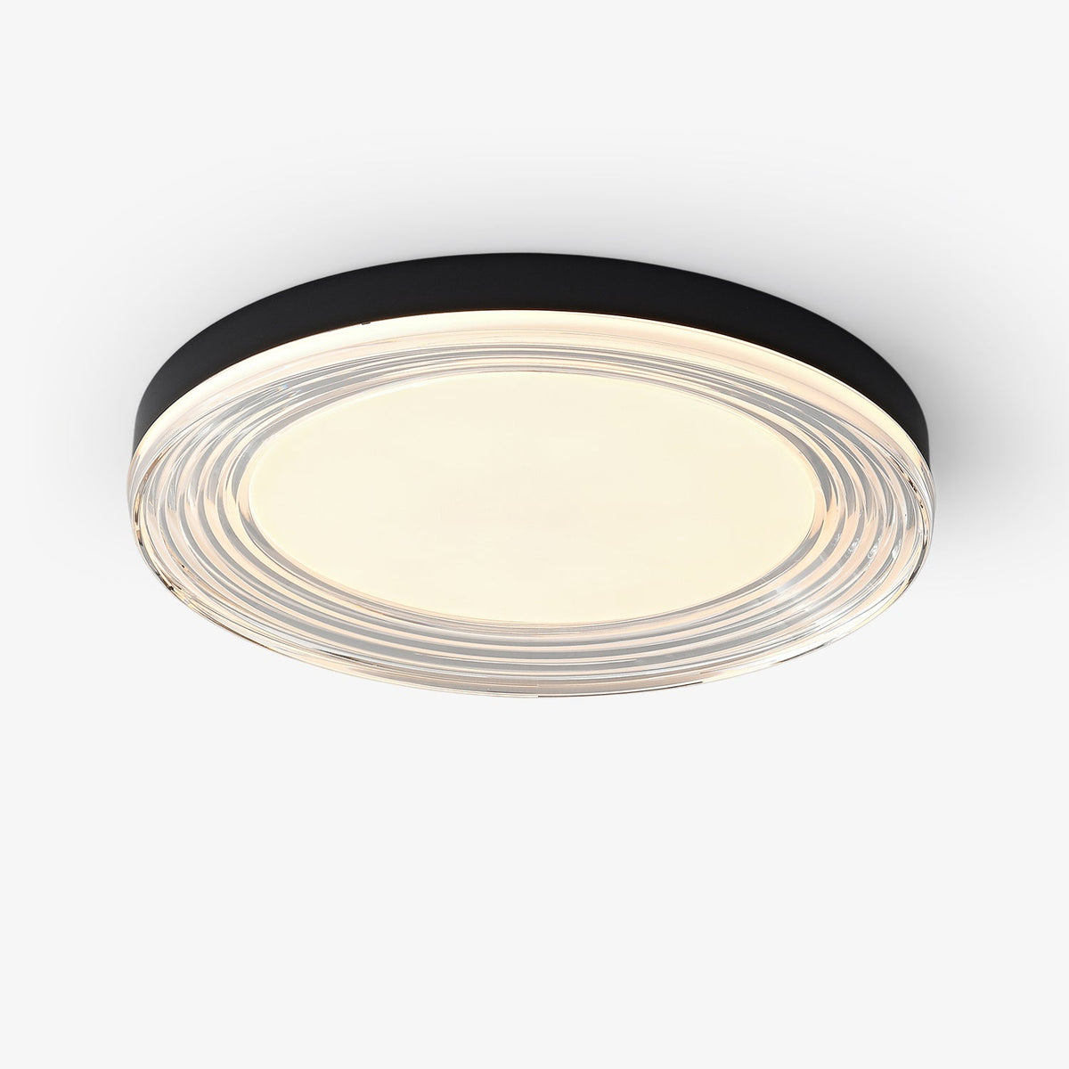 Vanguard LED Flush Mount Ceiling Light in Black and Acrylic