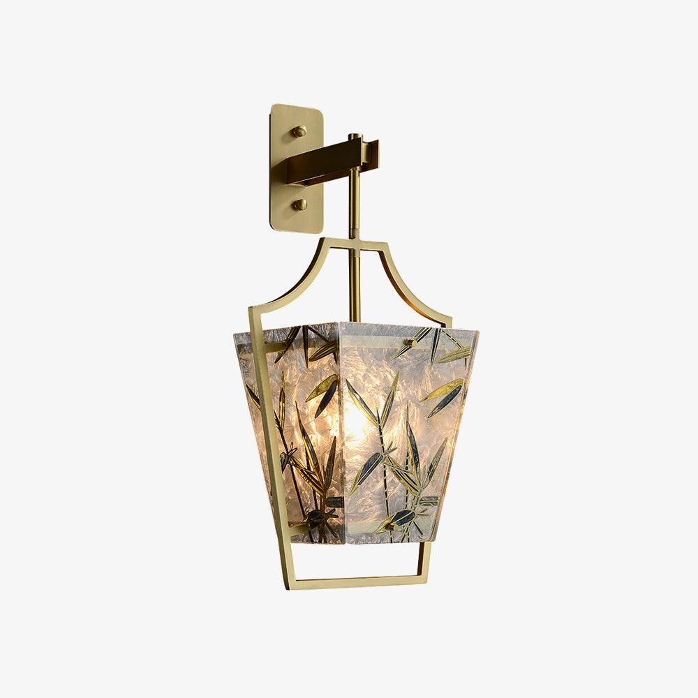 Vapor Single Sconce in Brass and Enameled Glass | Modern Wall Light