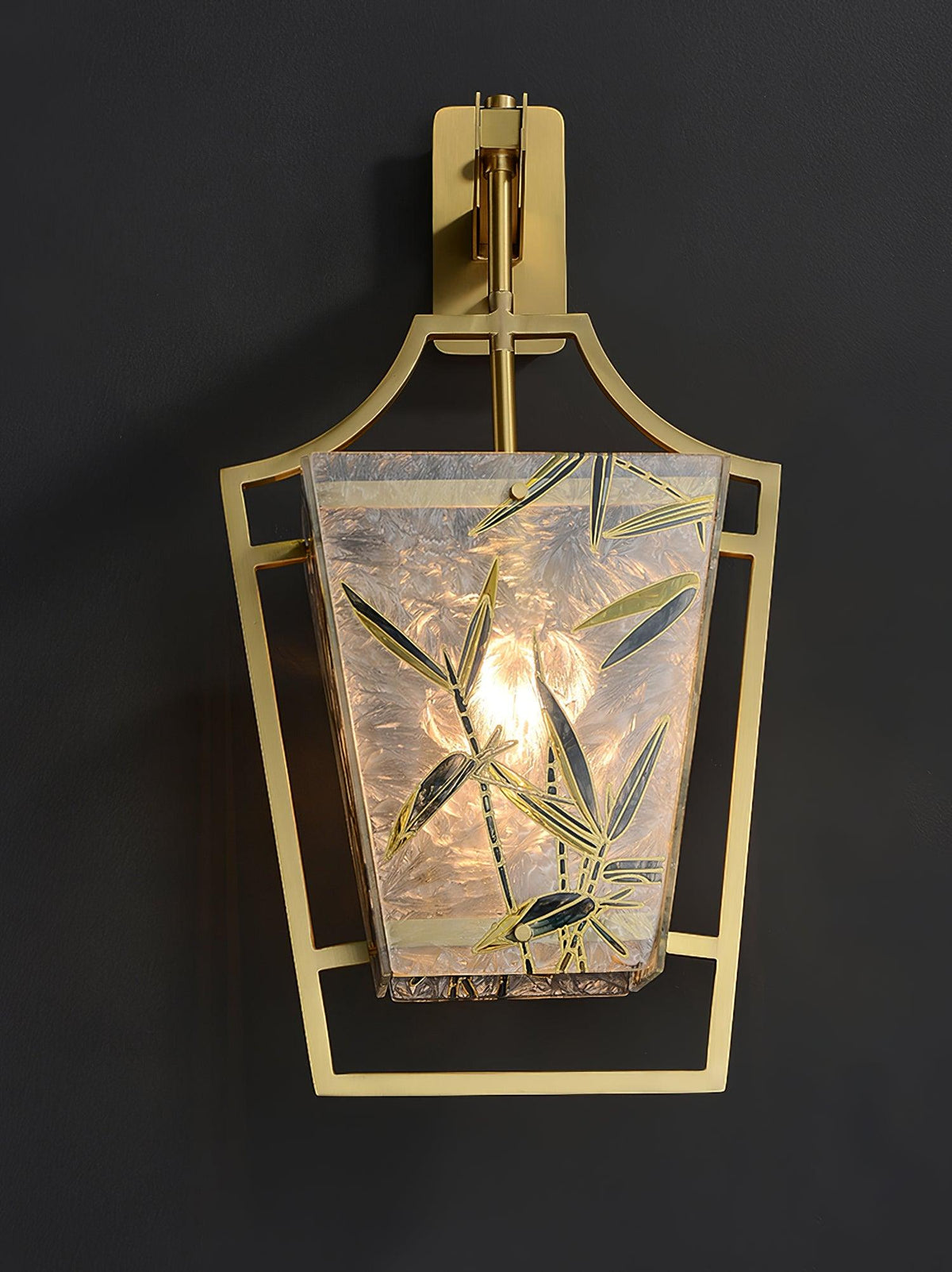 Vapor Single Sconce in Brass and Enameled Glass | Modern Wall Light