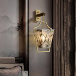 Vapor Single Sconce in Brass and Enameled Glass | Modern Wall Light