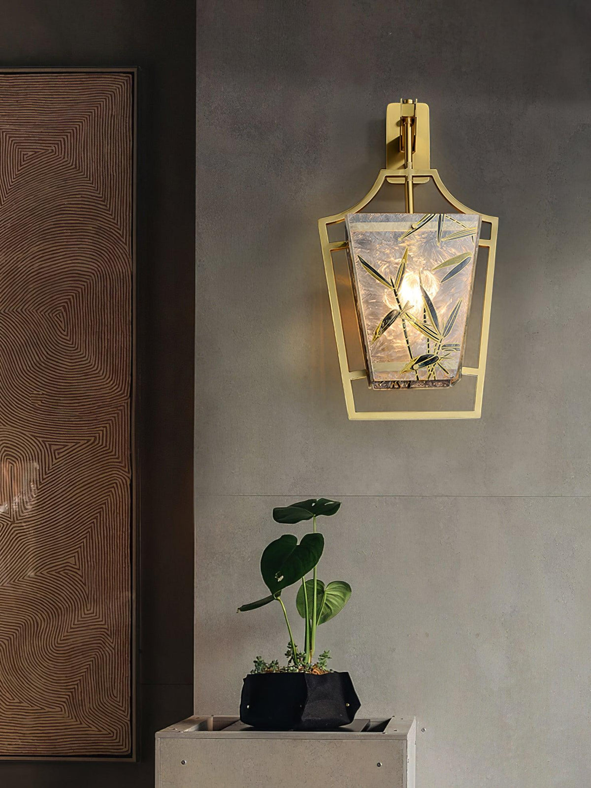 Vapor Single Sconce in Brass and Enameled Glass | Modern Wall Light