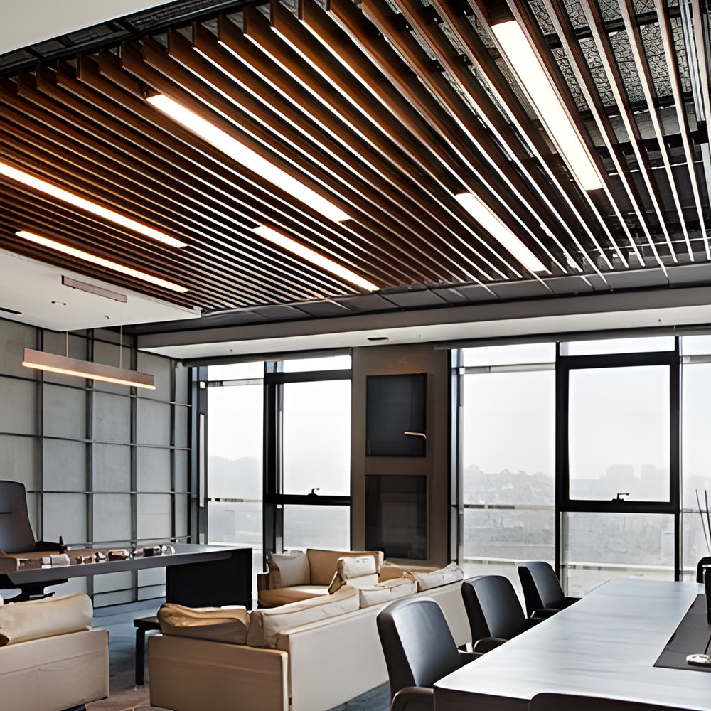 47 Inch Led Linear Tri Proof Light Ip65 White Vapor Tight Flush Mount Ceiling Light 3000K 5000K