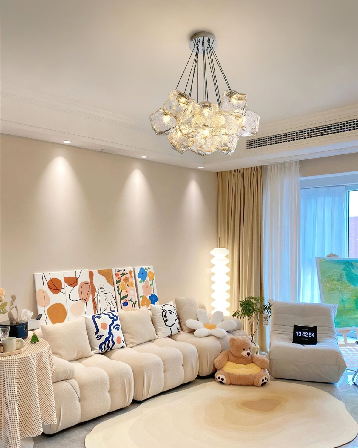 Vasare Modern Glass Chandelier for Dining Room and Living Room
