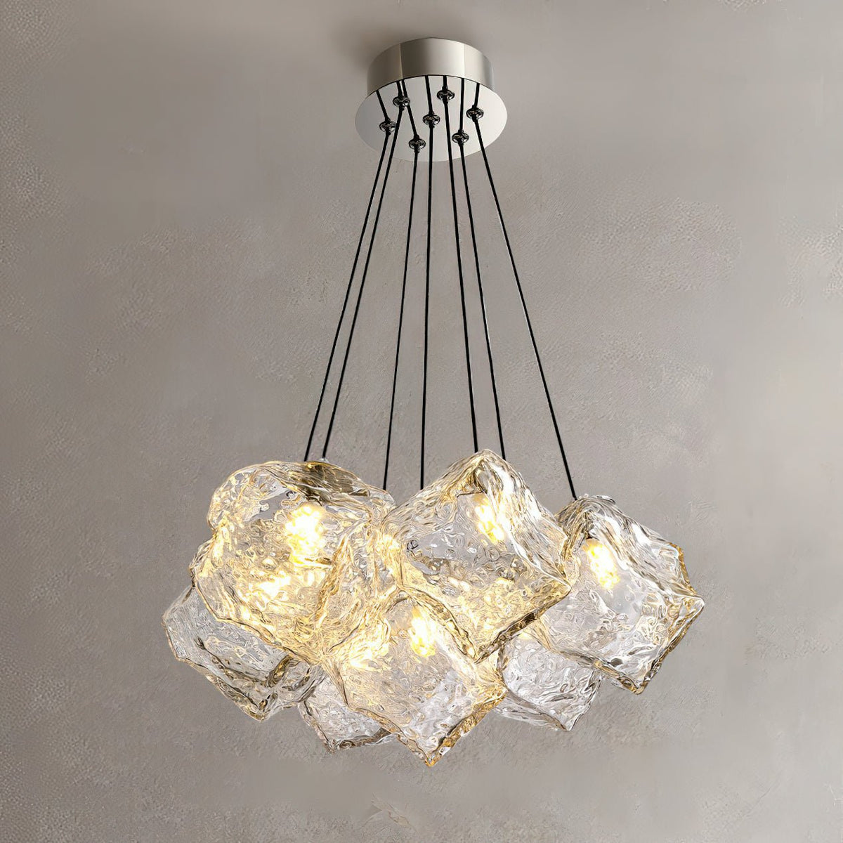 Vasare Modern Glass Chandelier for Dining Room and Living Room