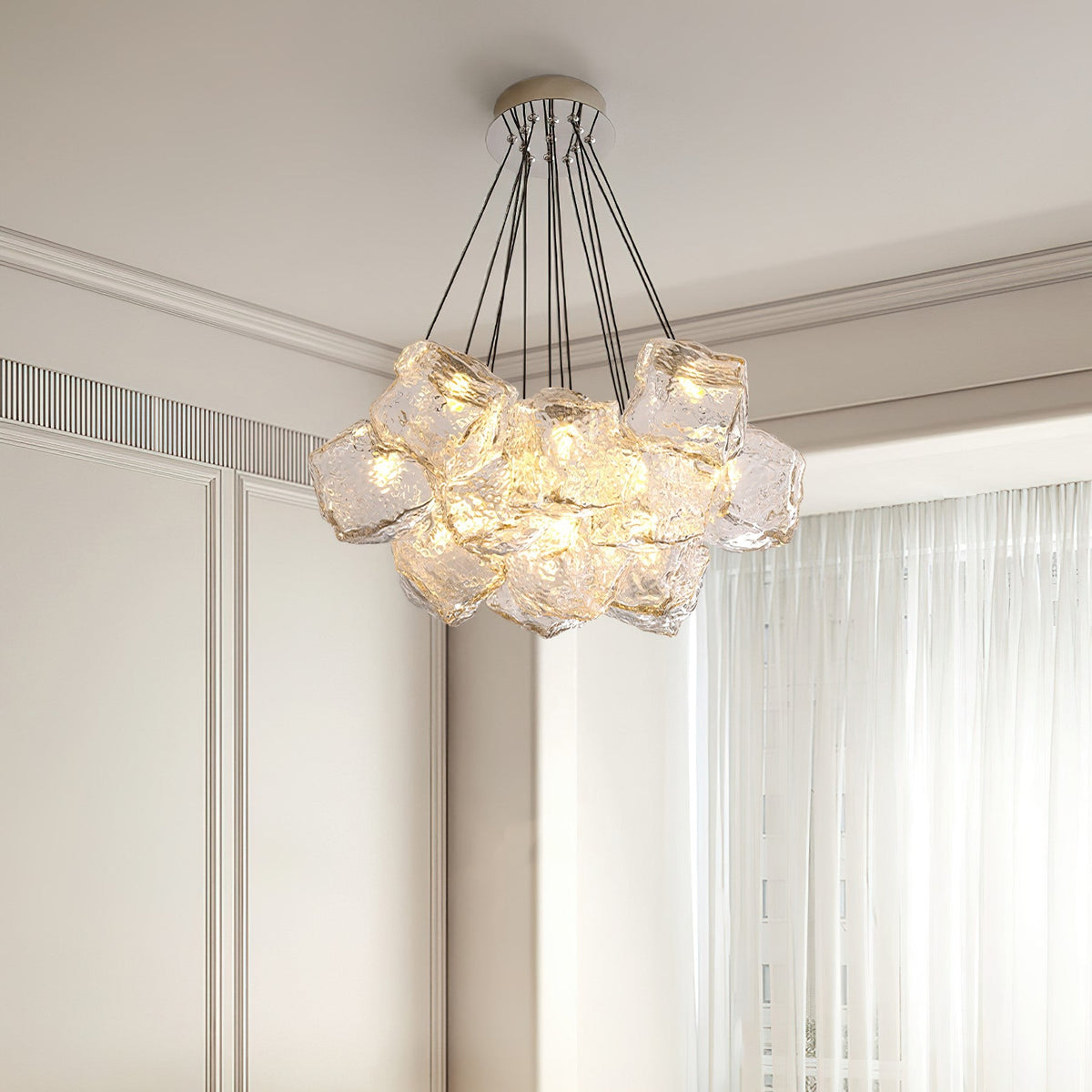 Vasare Modern Glass Chandelier for Dining Room and Living Room