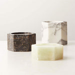 Vela Cube Sculptural Marble Candle Holder for Modern Interiors