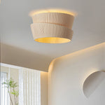 Vela Twist Fabric Ceiling Light – Sculptural Flush Mount for Modern Interiors