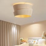 Vela Twist Fabric Ceiling Light – Sculptural Flush Mount for Modern Interiors