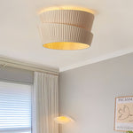 Vela Twist Fabric Ceiling Light – Sculptural Flush Mount for Modern Interiors