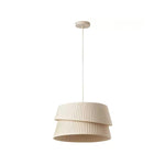 Vela Twist Pendant Light – Pleated Fabric Designer Hanging Lamp