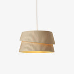 Vela Twist Pendant Light – Pleated Fabric Designer Hanging Lamp