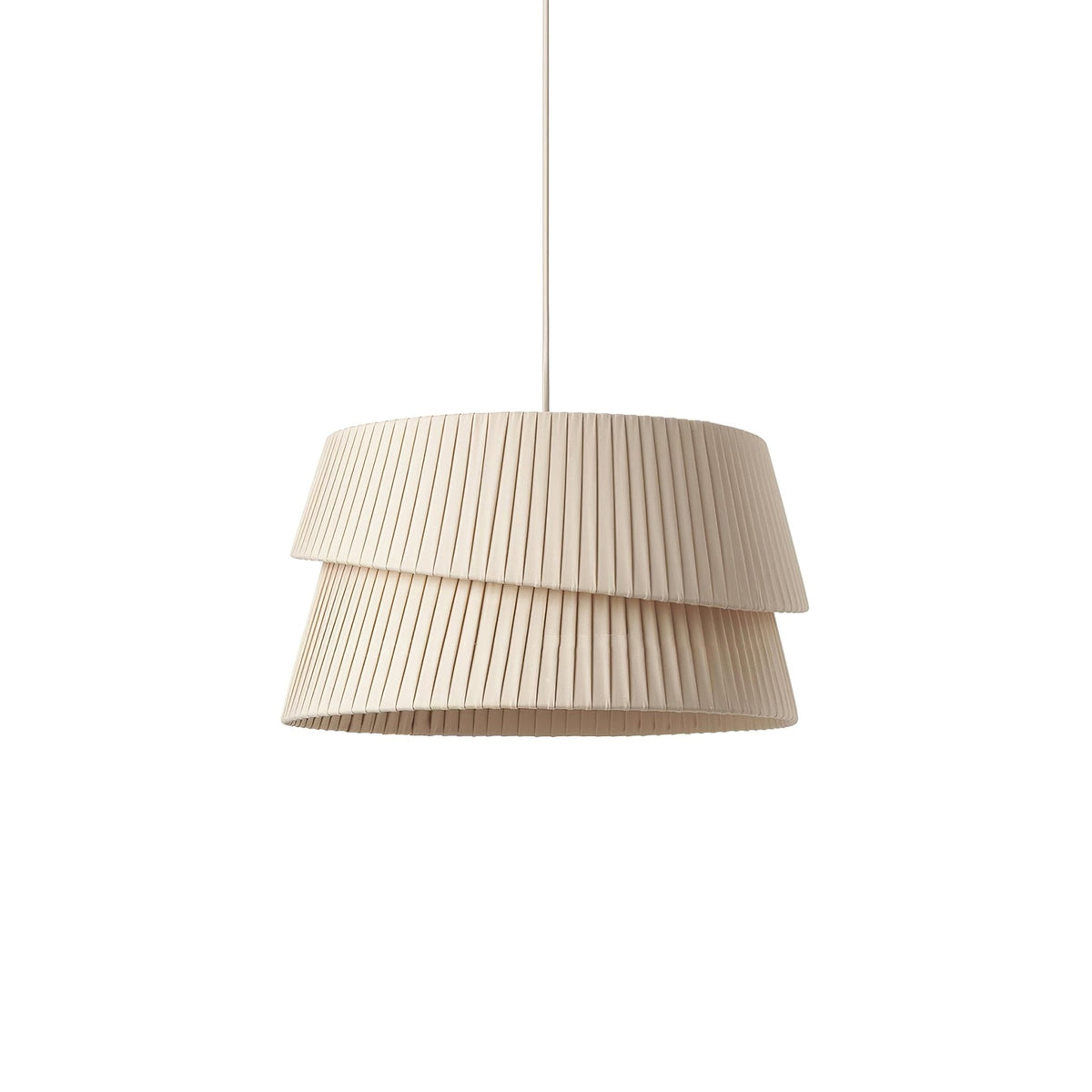 Vela Twist Pendant Light – Pleated Fabric Designer Hanging Lamp