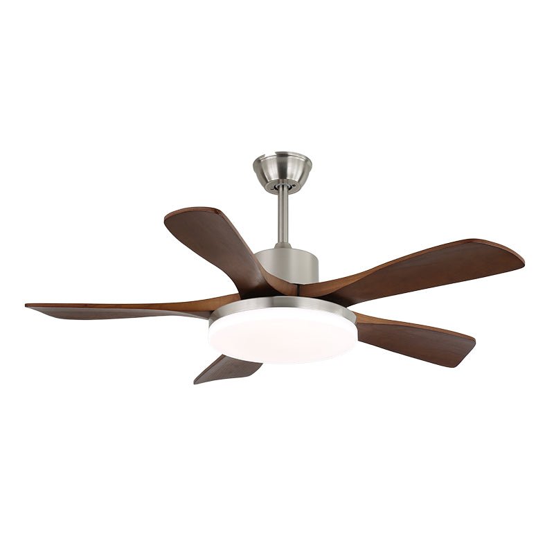 Velano Curve Ceiling Fan Light with LED and Wooden Blades