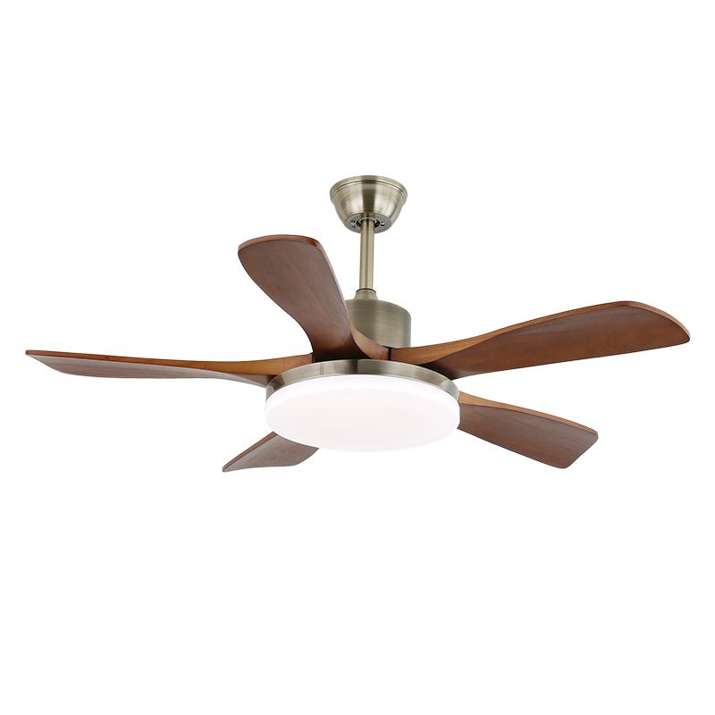 Velano Curve Ceiling Fan Light with LED and Wooden Blades