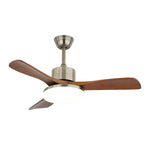 Velano Curve Ceiling Fan Light with LED and Wooden Blades