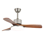 Velano Curve Ceiling Fan Light with LED and Wooden Blades