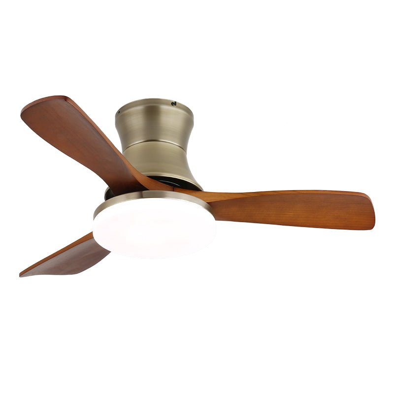 Velano Curve Ceiling Fan Light with LED and Wooden Blades