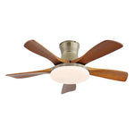 Velano Curve Ceiling Fan Light with LED and Wooden Blades