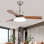 Velano Curve Ceiling Fan Light with LED and Wooden Blades