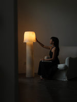 Vellum Sculptural Floor Lamp – Modern Artisan Lighting for Living Room & Bedroom