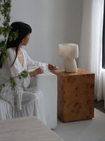 Vellum Sculptural Table Lamp with Warm Diffused Glow