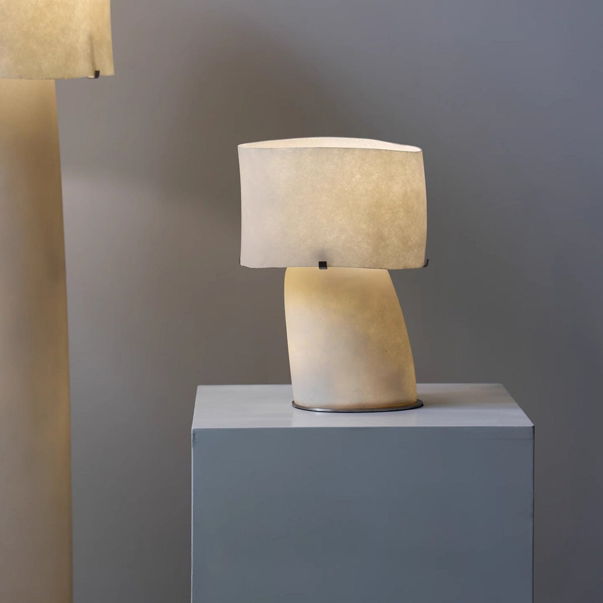 Vellum Sculptural Table Lamp with Warm Diffused Glow