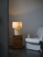 Vellum Sculptural Table Lamp with Warm Diffused Glow