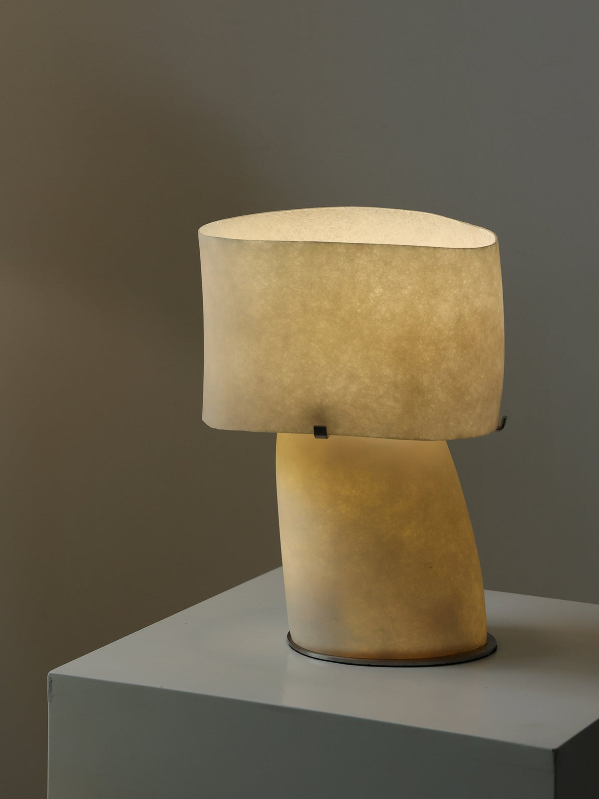 Vellum Sculptural Table Lamp with Warm Diffused Glow