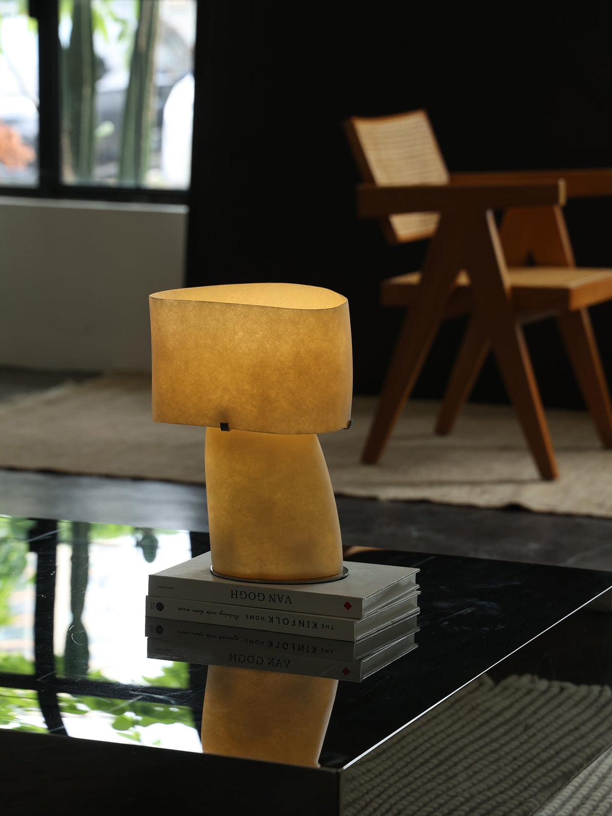 Vellum Sculptural Table Lamp with Warm Diffused Glow