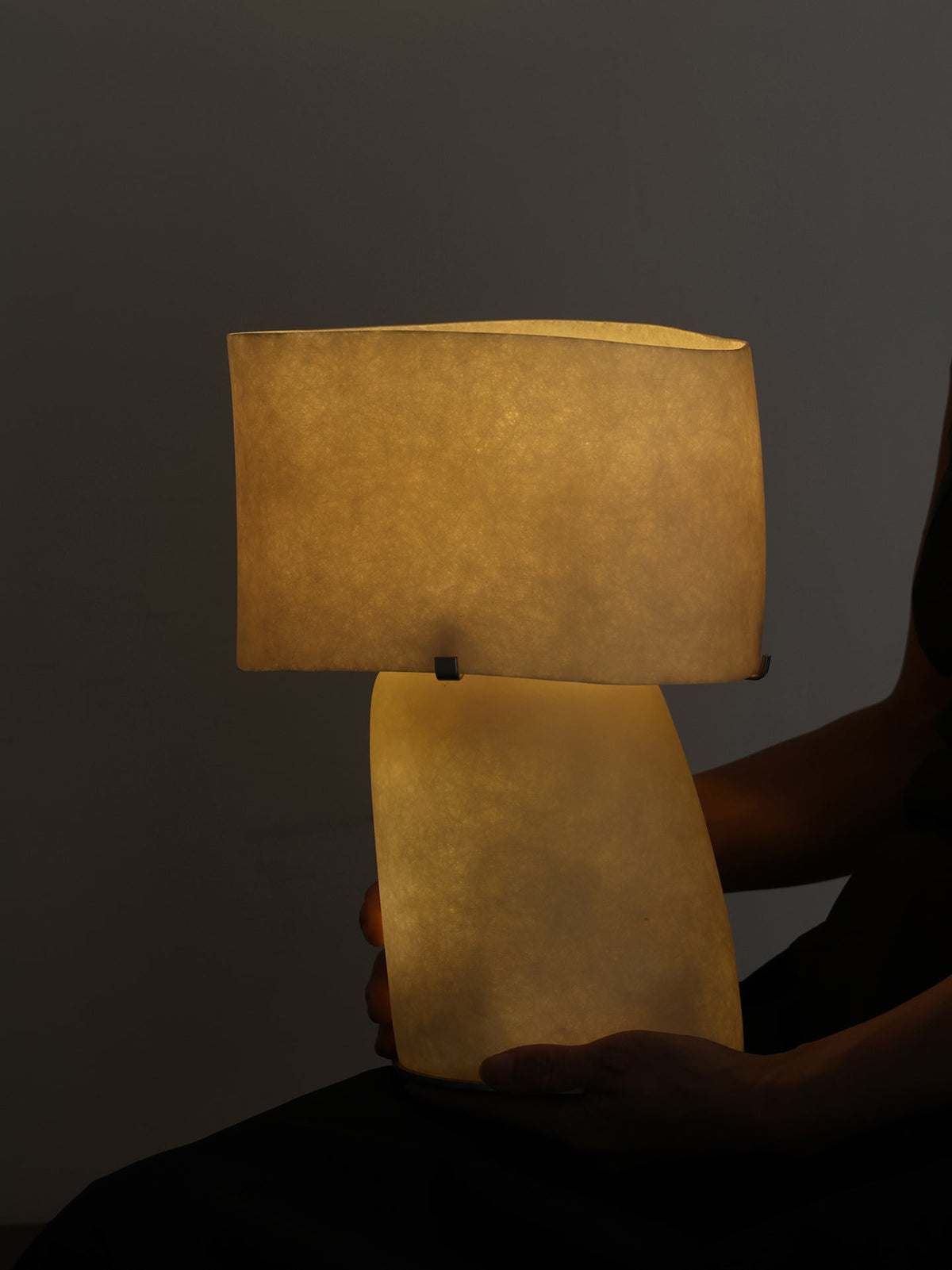 Vellum Sculptural Table Lamp with Warm Diffused Glow